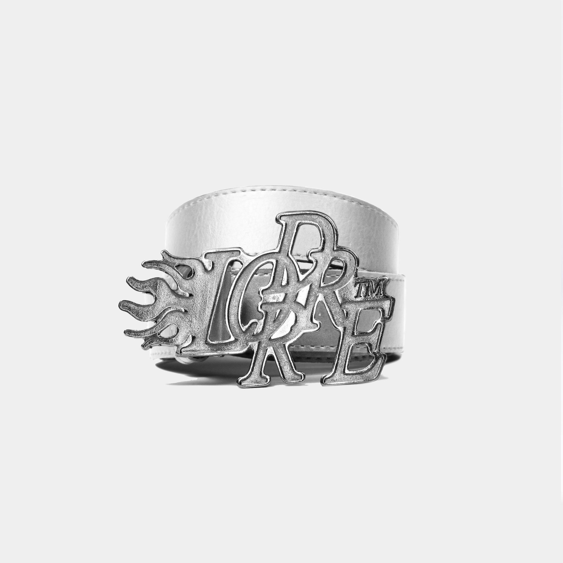 LOGO FLAME BELT - WHITE