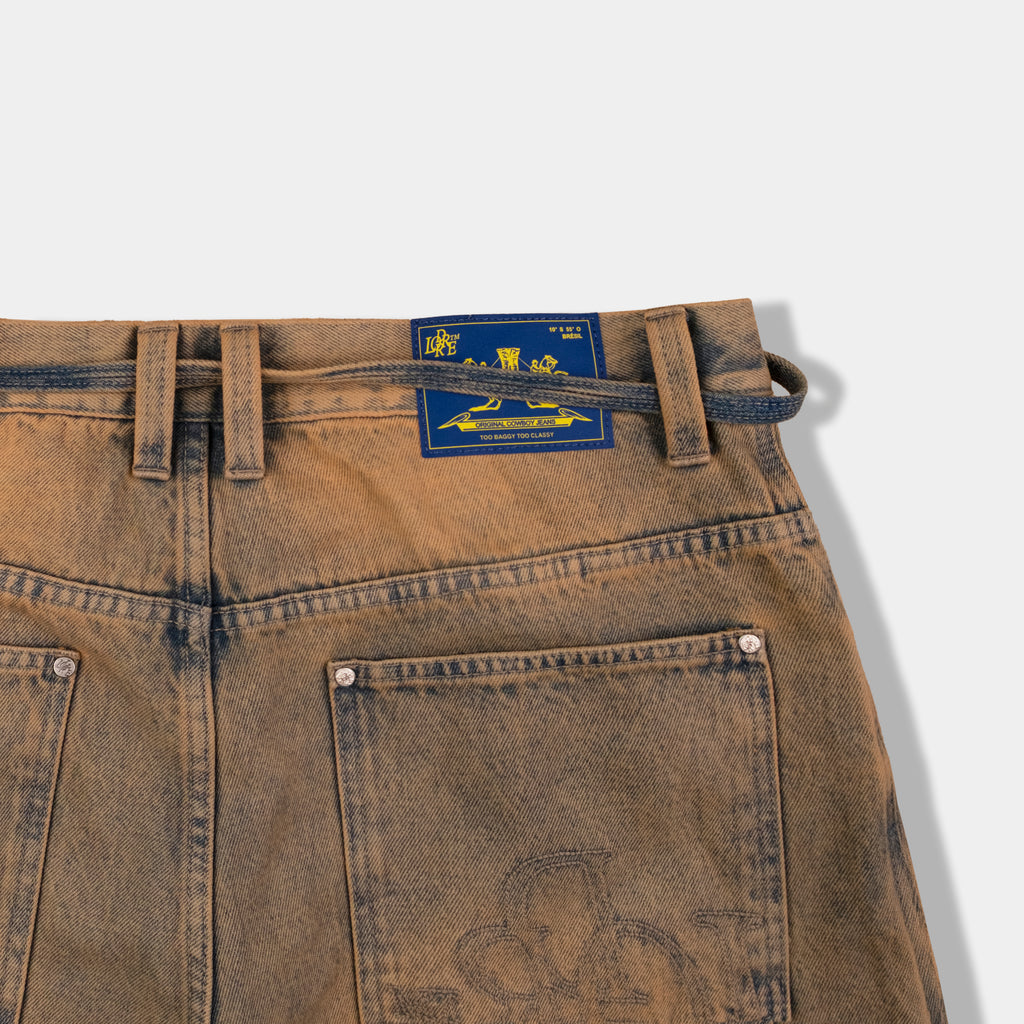 ACID DENIM SHORTS