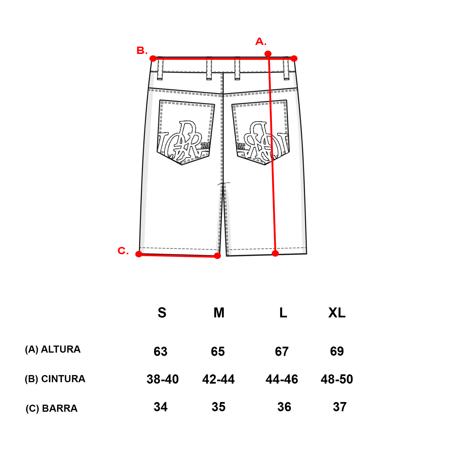 ACID DENIM SHORTS